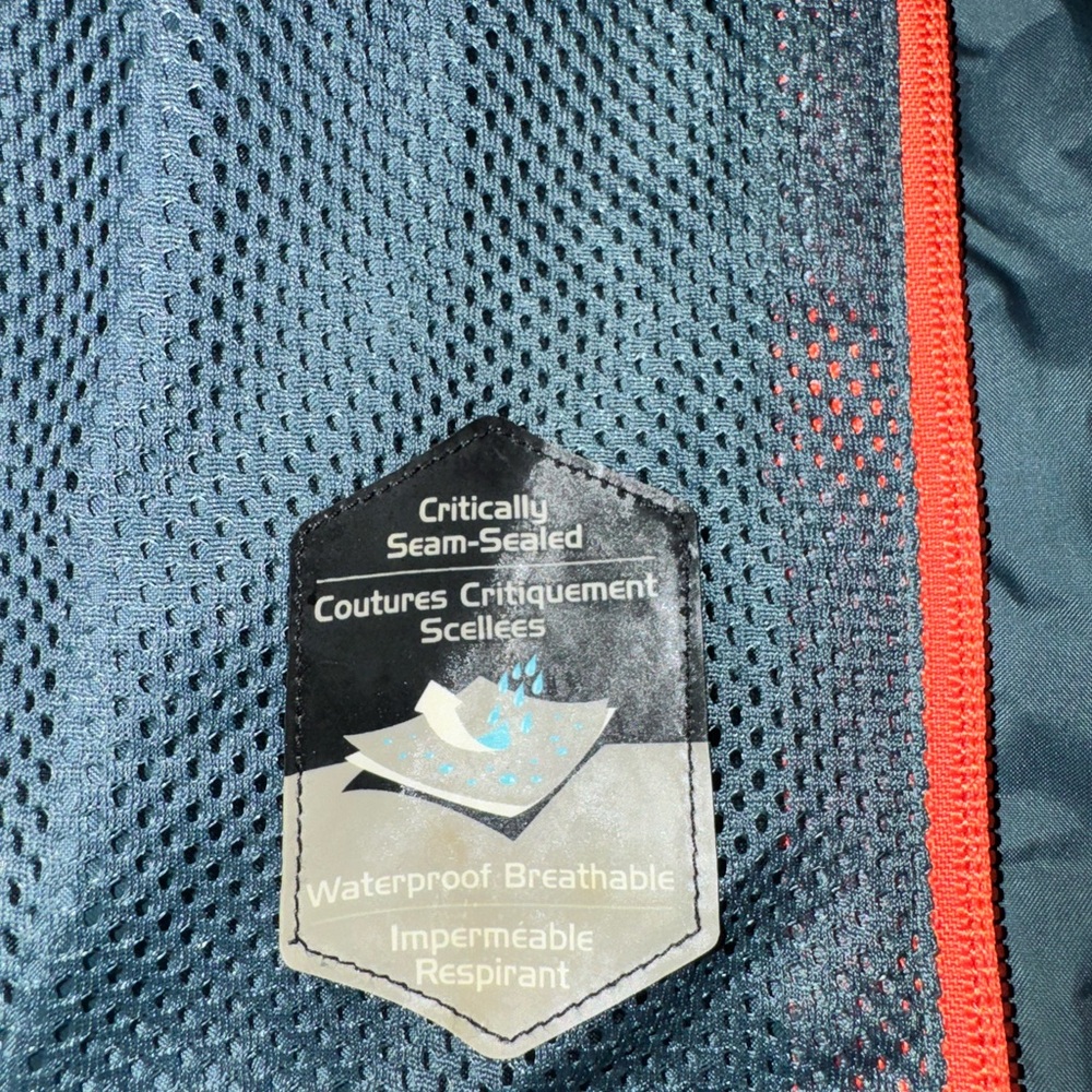 Columbia Kids' Orange and Gray spring rain Jacket, size 10/12 - Picture 8 of 8